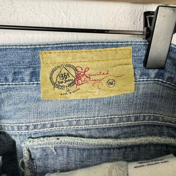 Levi’s LONG Limited Edition Wide Leg Rolled Hem Medium Wash 100% Cotton Jeans - Picture 10 of 12